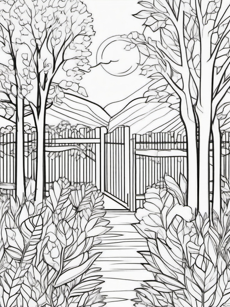 Crisp Air Coloring Pages - Breezy Days of Fall  minimal black outline printable sheet, coloring page