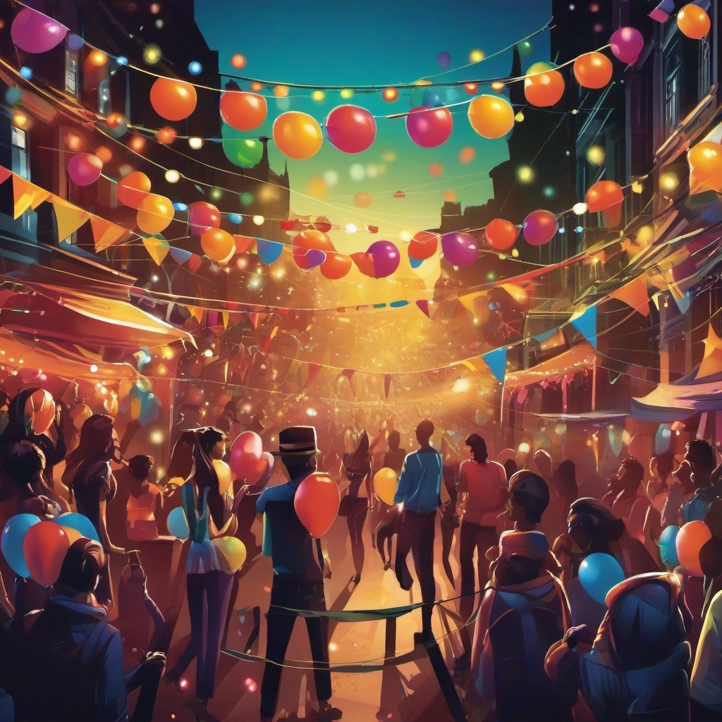 Party Background Wallpaper - street party background  