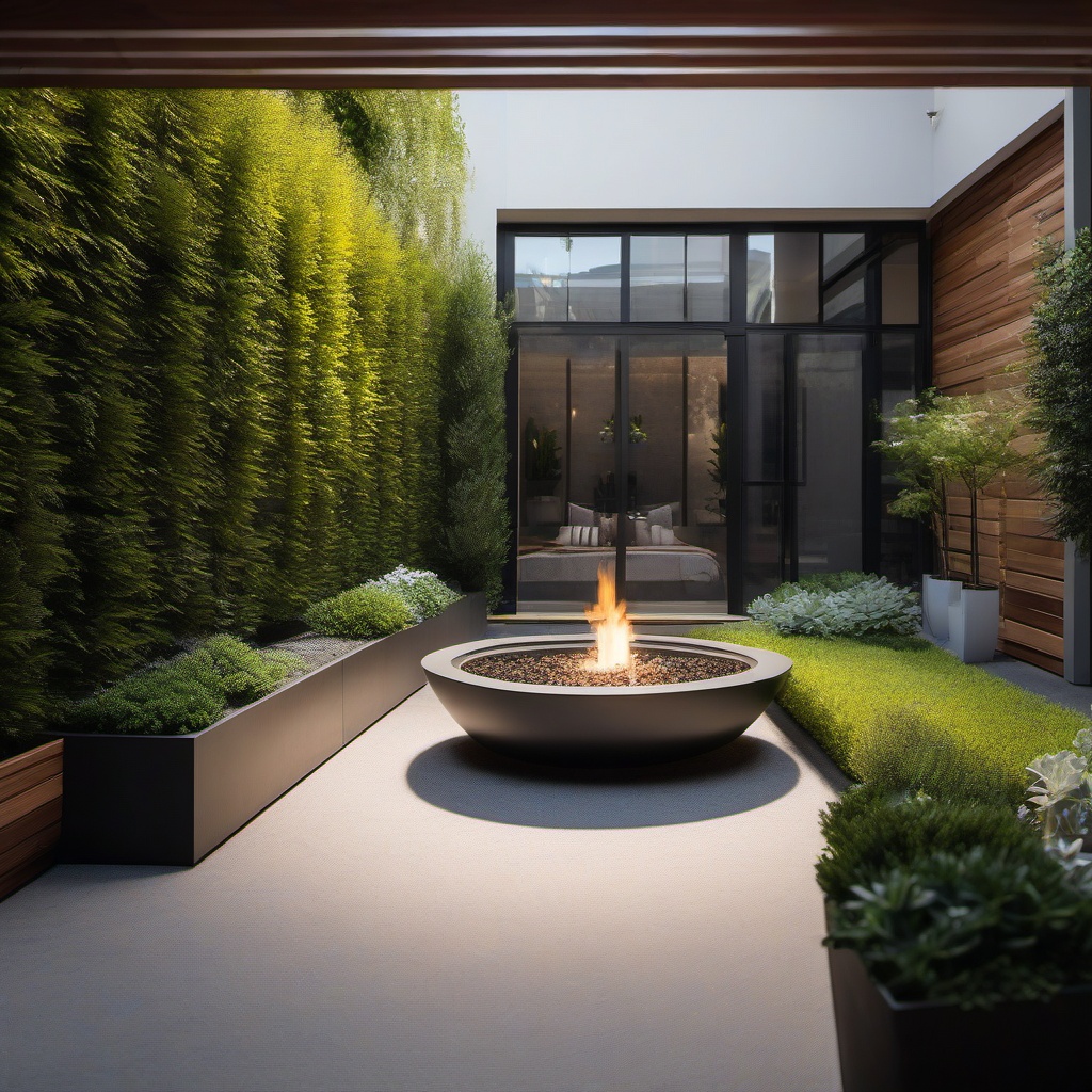 Contemporary Courtyard Escape - Design a contemporary garden courtyard for relaxation. realistic, professional photography, bokeh, natural lighting, canon lens, shot on dslr 64 megapixels sharp focus