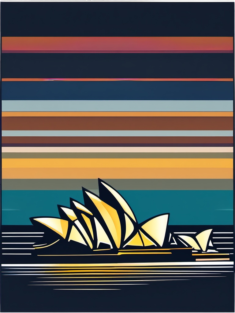 The Sydney Opera House clipart - Iconic performing arts venue in Australia, ,color clipart vector style