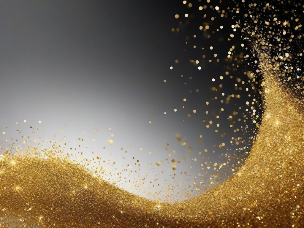 Gold Glitter Falling Background  