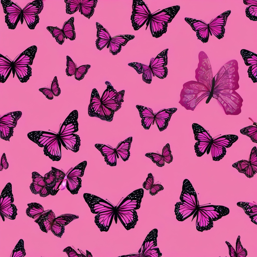 Butterfly Background Wallpaper - pink aesthetic butterfly wallpaper  