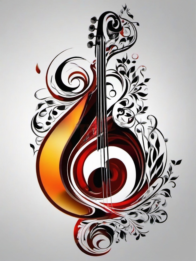 bass clef tattoos  simple vector color tattoo