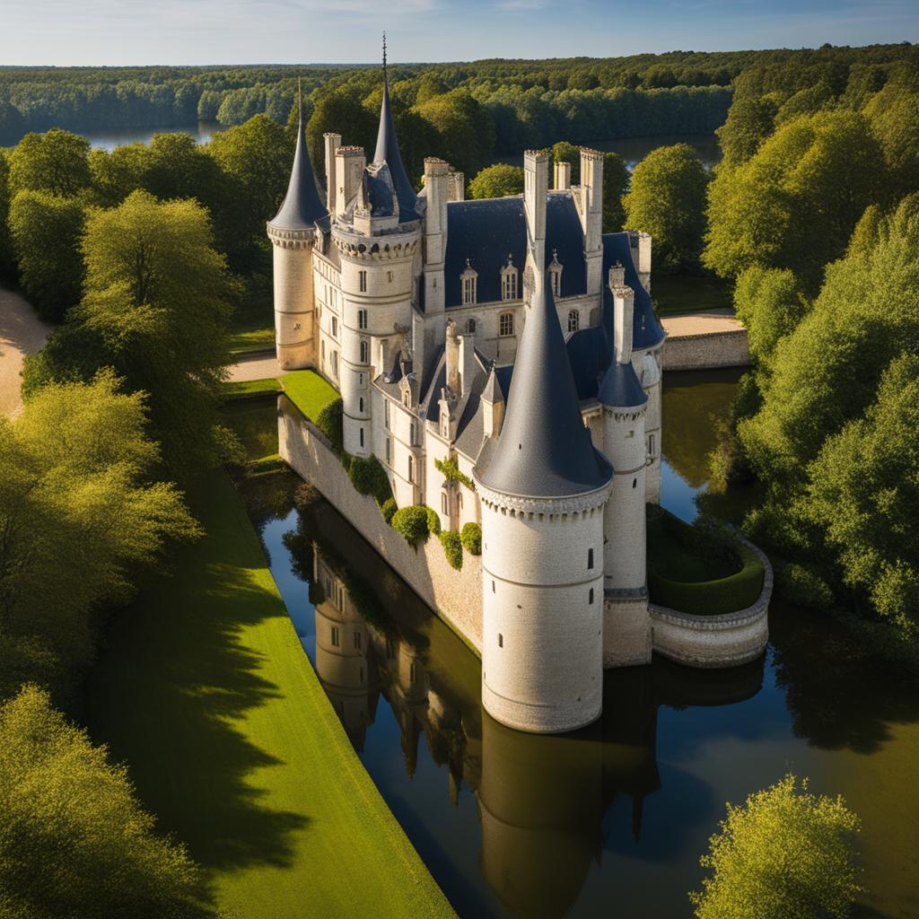 enigmatic châteaux of the loire valley - create an artwork that conveys the enigma of lesser-known châteaux in the loire valley, rich in history and elegance. 