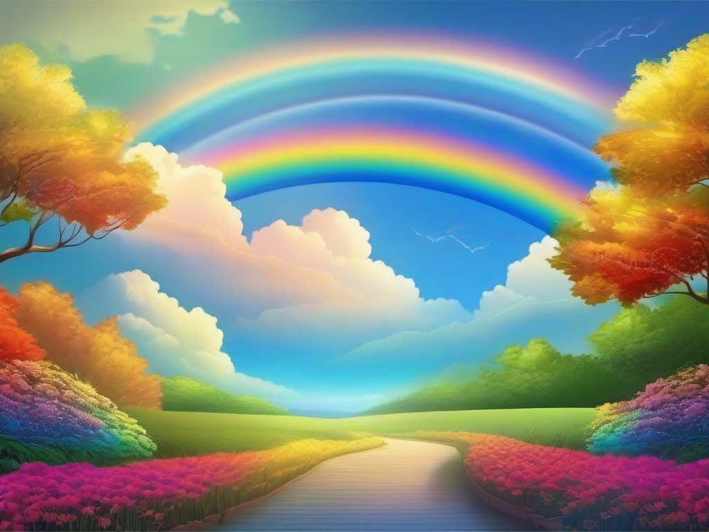 Sky Rainbow Background  