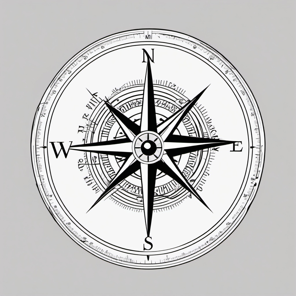 Compass Sticker - Drawing precise circles and arcs with the reliable compass, , sticker vector art, minimalist design