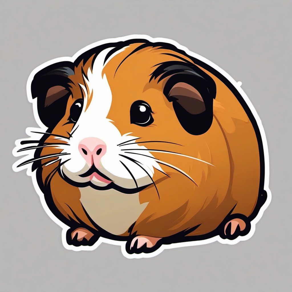 Guinea Pig cartoon - small, squeaky pet rodent  cartoon sticker style