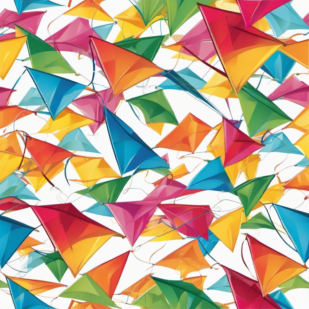 March clipart - March winds blowing colorful kites  