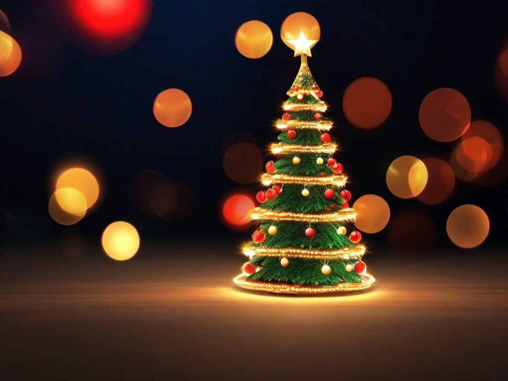 Christmas Tree Lights Wallpaper  