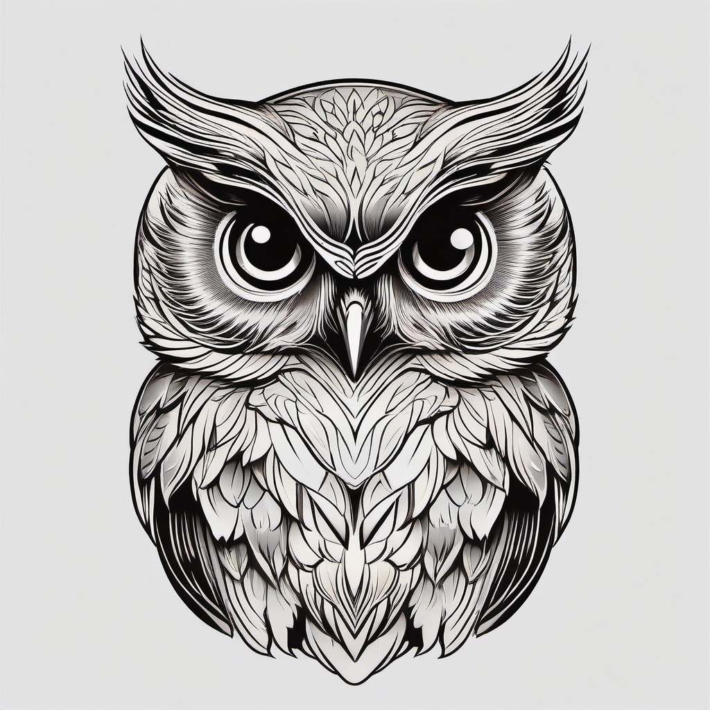 Little Owl Small Owl Tattoos - Embrace subtlety with little owl tattoos for a delicate and charming look.  simple color tattoo,vector style,white background