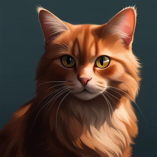 brown cat realistic