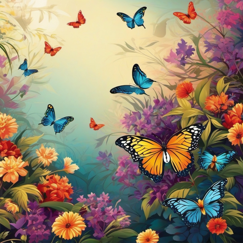 Butterfly Backgrounds - Butterfly Garden wallpaper, abstract art style, patterns, intricate