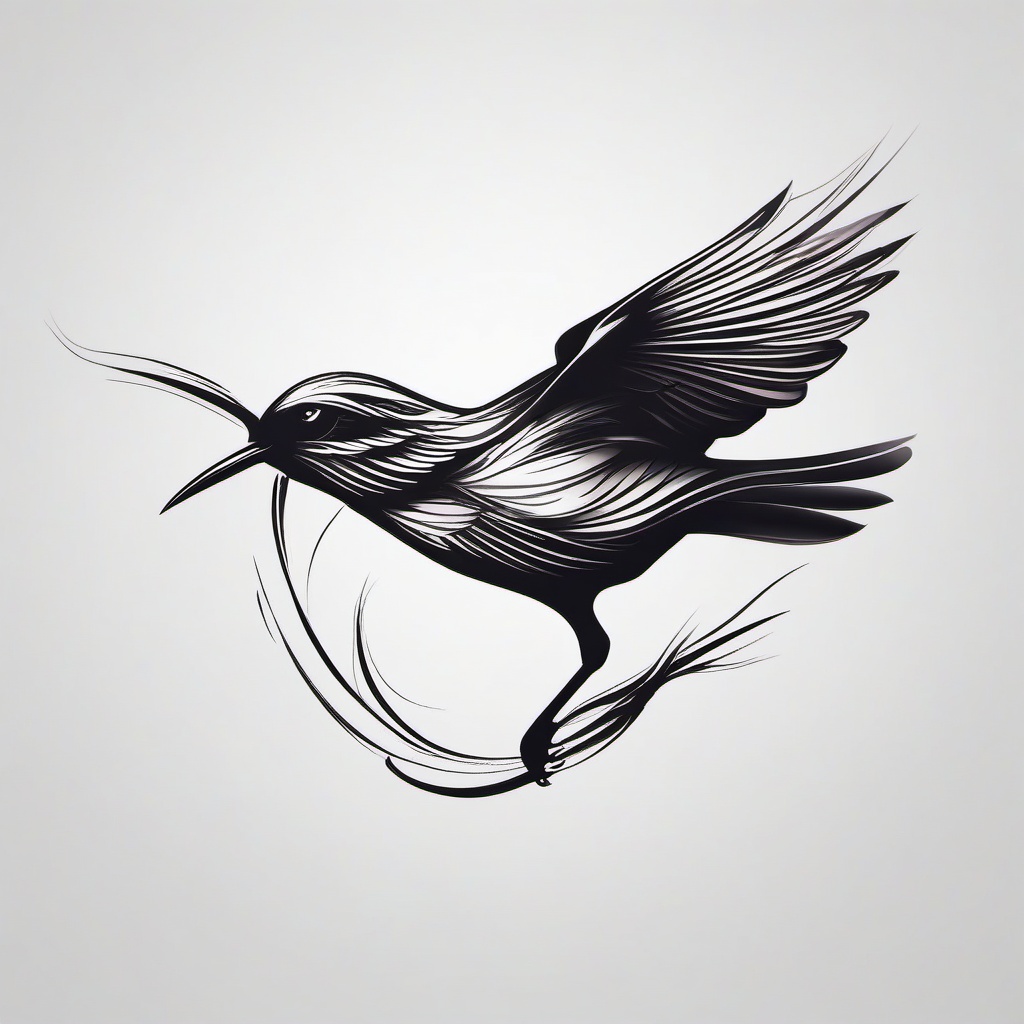 Bird Tattoo Idea - Creative bird tattoo concept  minimal tattoo design, white background