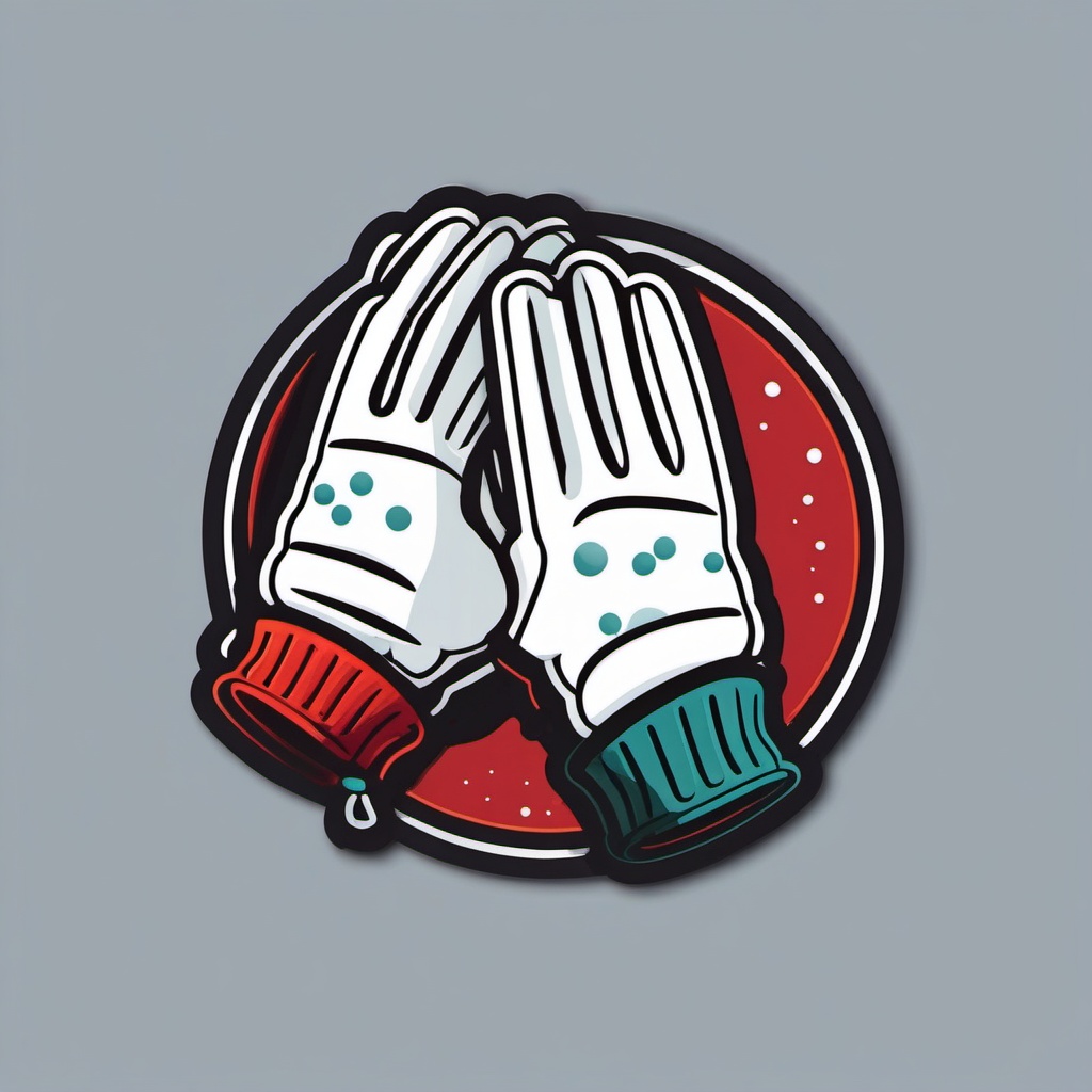 Winter gloves sticker- Insulated and cozy, , sticker vector art, minimalist design