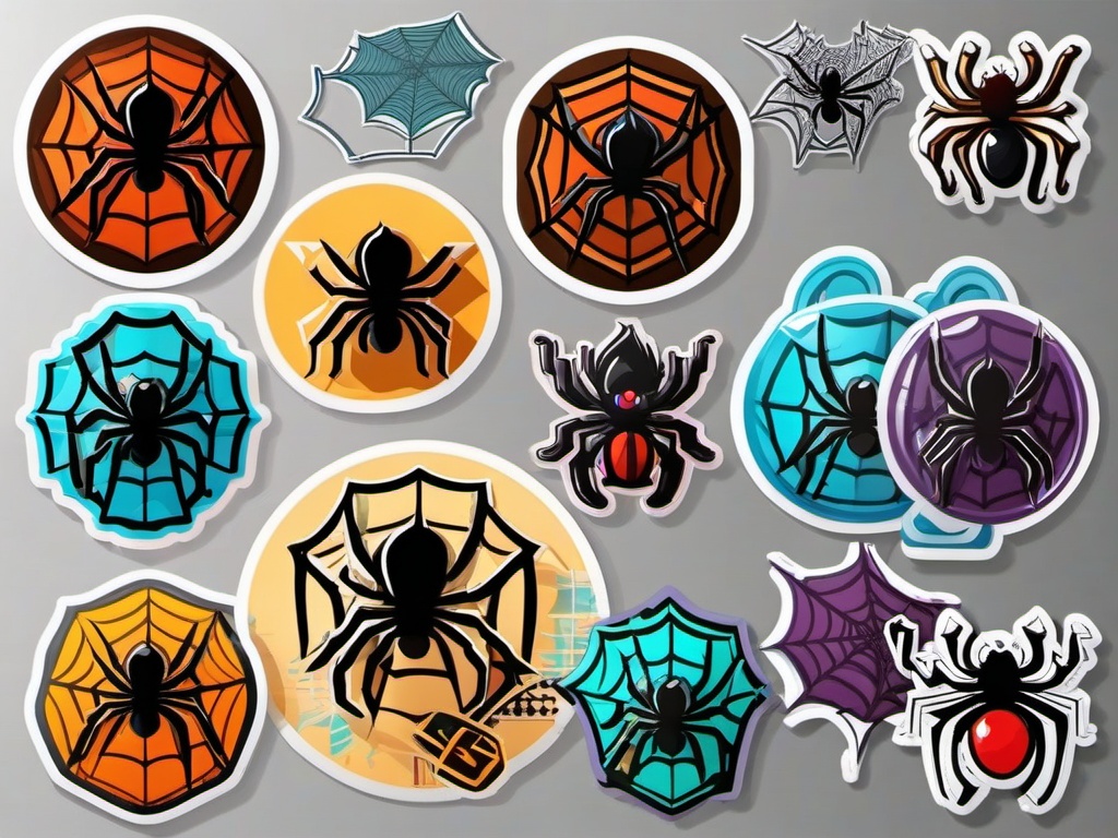 Spider cartoon - eight-legged web spinner  cartoon sticker style