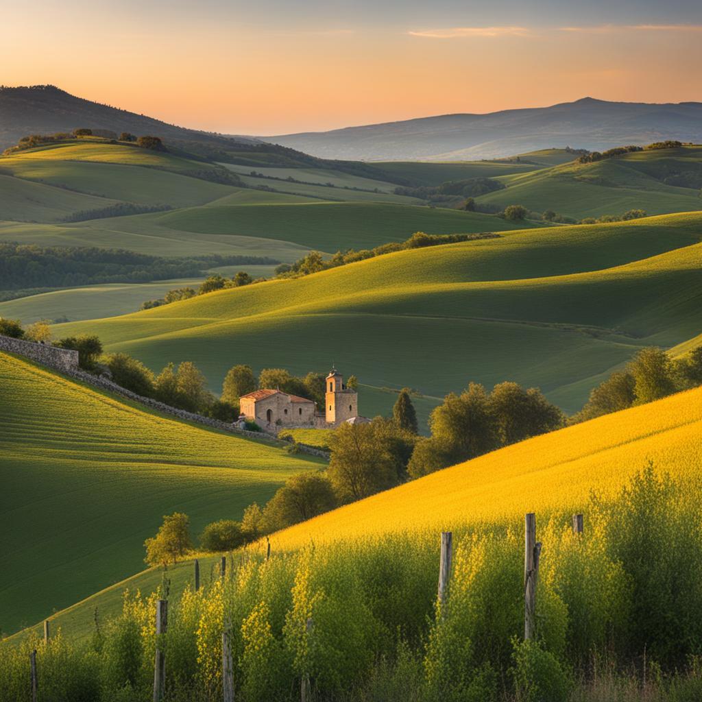 breathtaking basilicata - paint a breathtaking landscape from the lesser-explored region of basilicata, with rolling hills and quaint villages. 