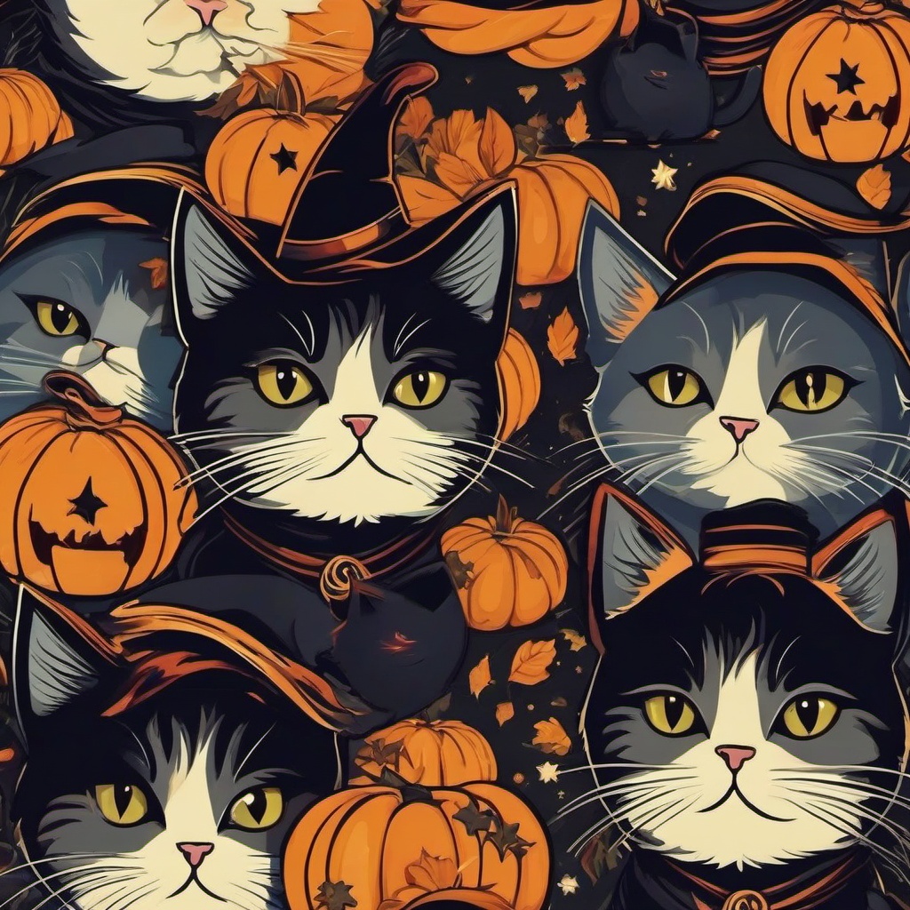 Cat Background Wallpaper - witch cat background  