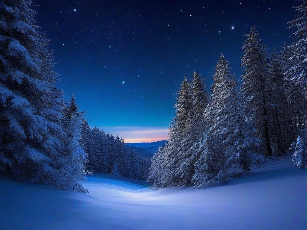 Winter Night Sky Wallpaper  ,desktop background wallpaper