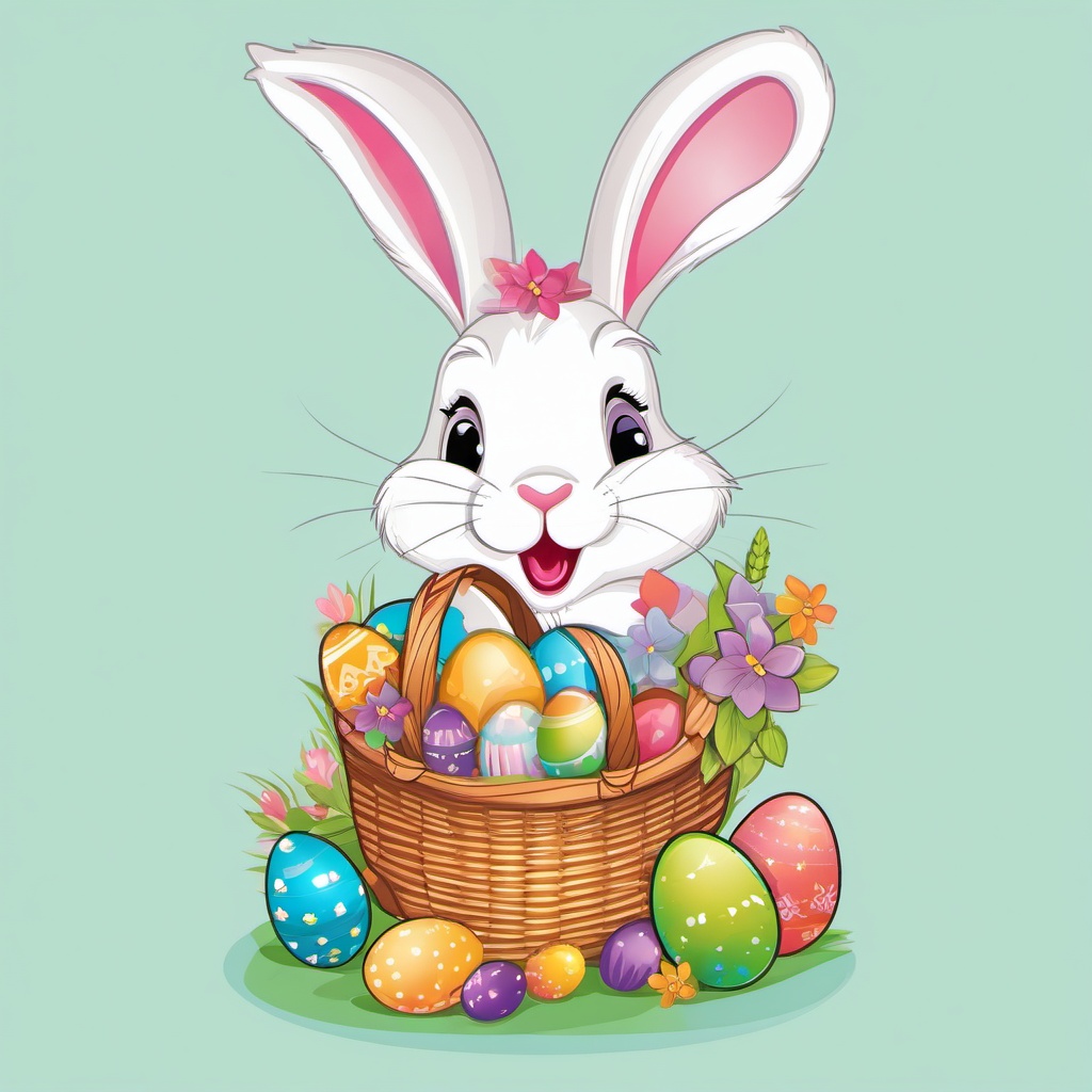 Easter Bunny clipart - Easter Bunny at a holiday party  