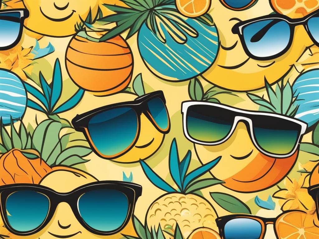 summer clip art - a cheerful sun donning sunglasses, celebrating endless summer vibes 