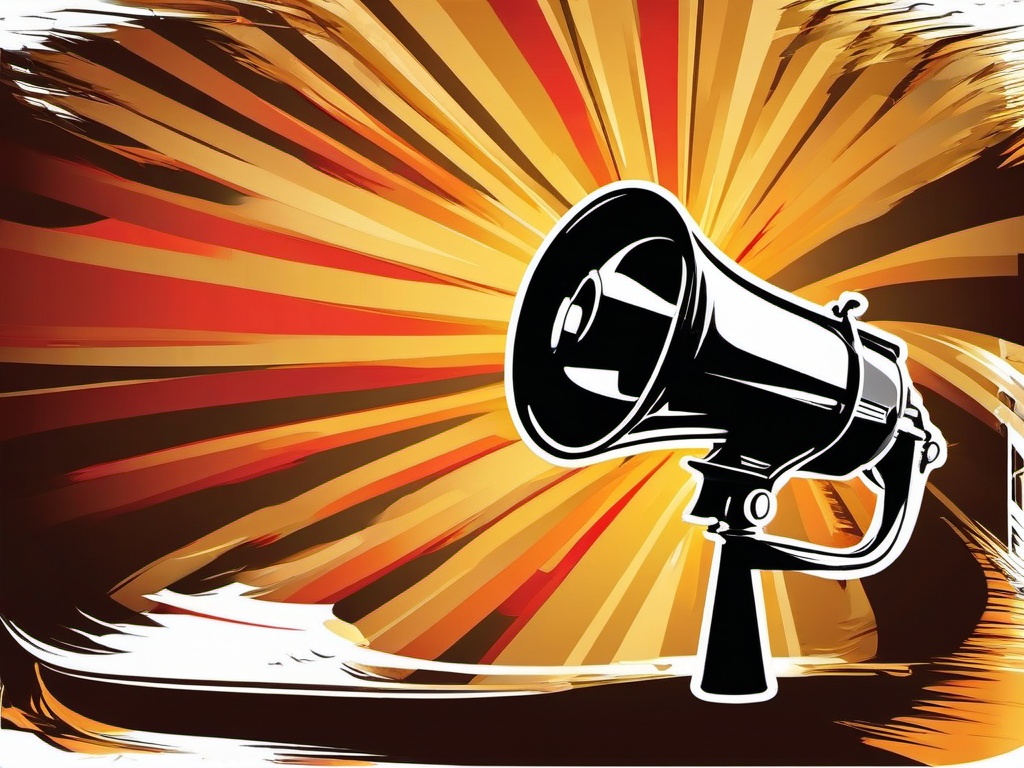 Megaphone clipart - vintage megaphone design  vector clipart