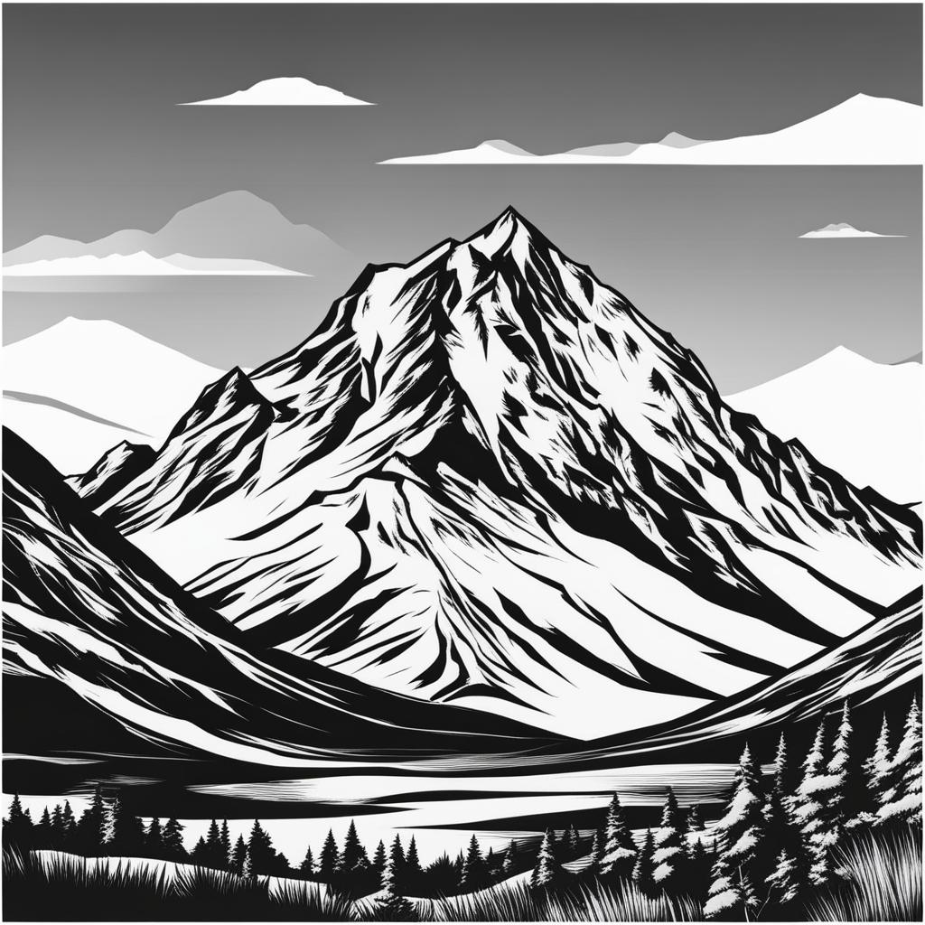 mountain clipart - a towering, snow-capped mountain. 