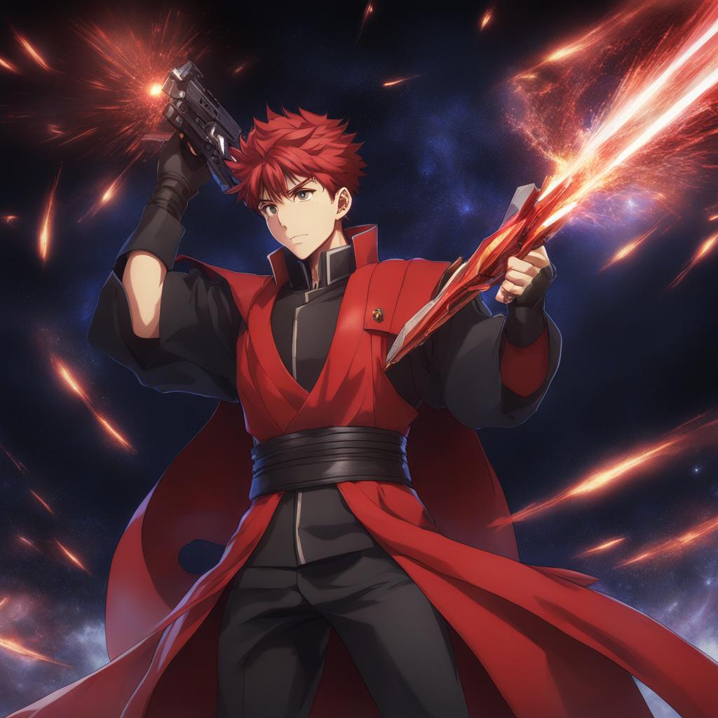 shirou emiya projects powerful weapons with magecraft. 