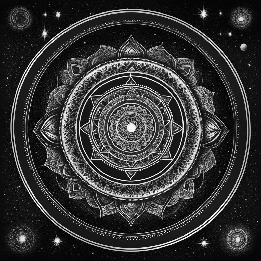 cosmic mandala - create a mandala tattoo with cosmic elements, like planets and galaxies. 