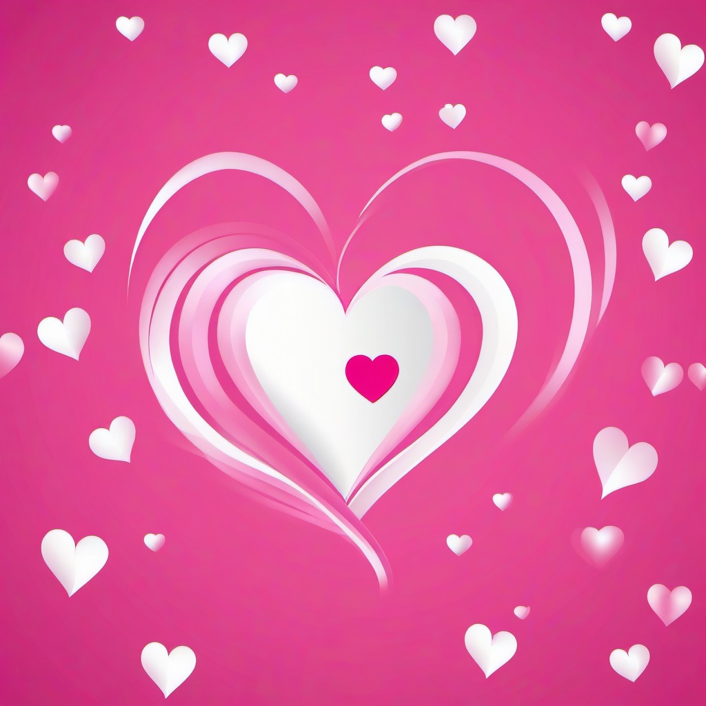 Heart Background Wallpaper - pink heart with white background  