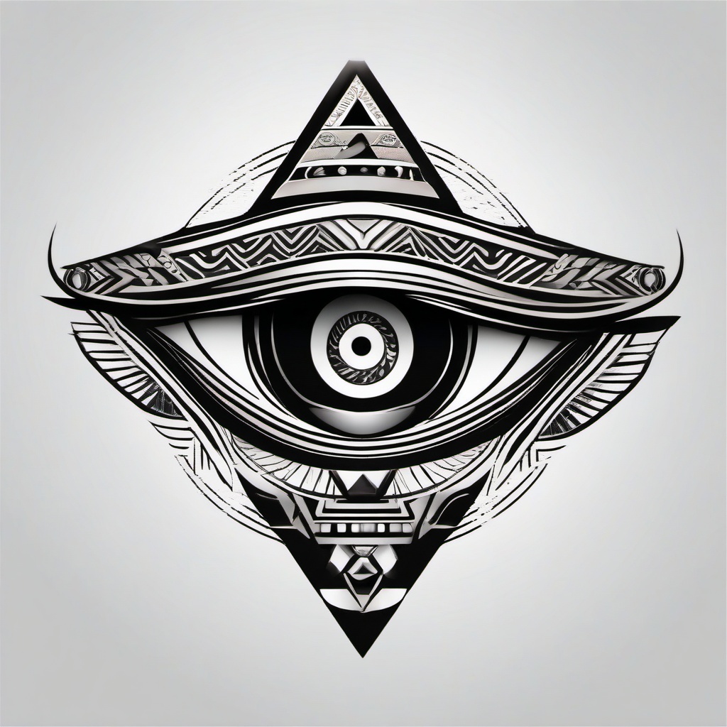 egyptian third eye tattoo  simple color tattoo,minimal,white background