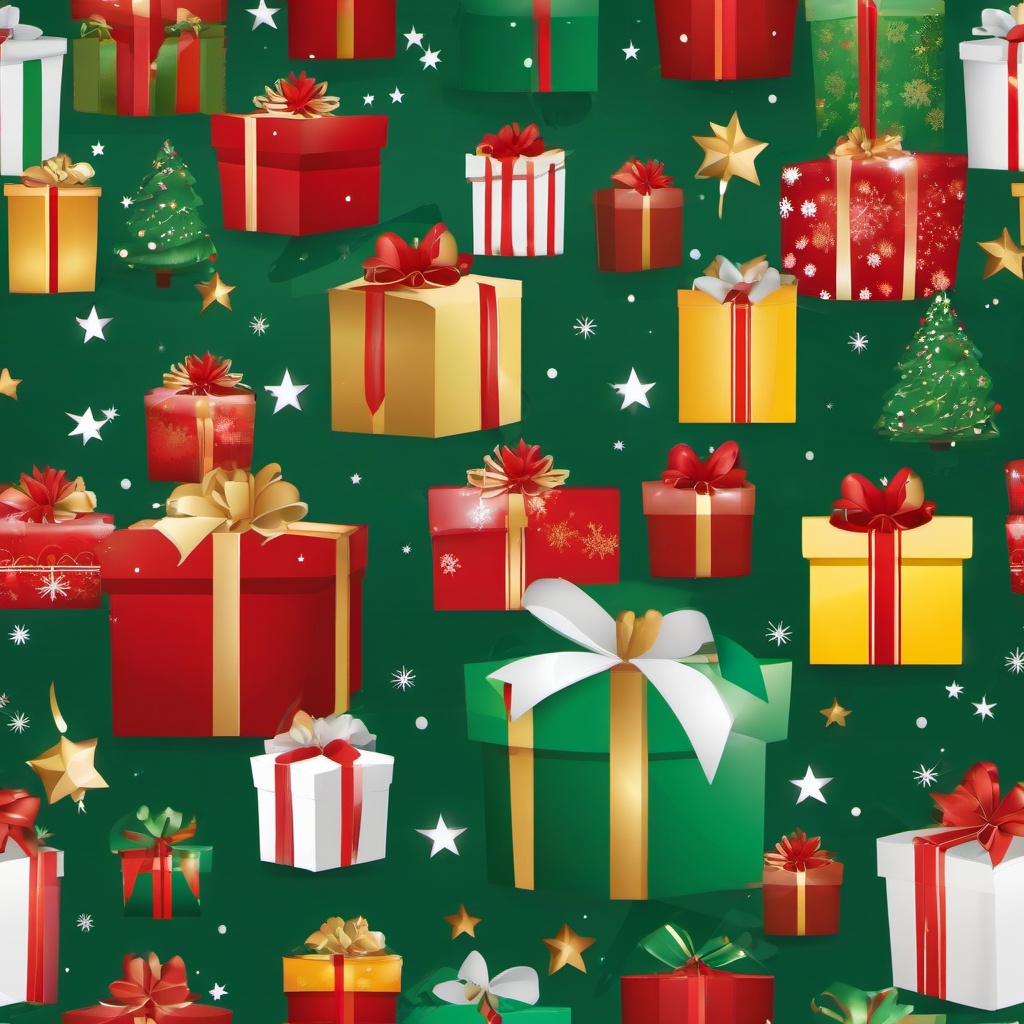 Gift clipart - holiday gifts arranged under a Christmas tree  