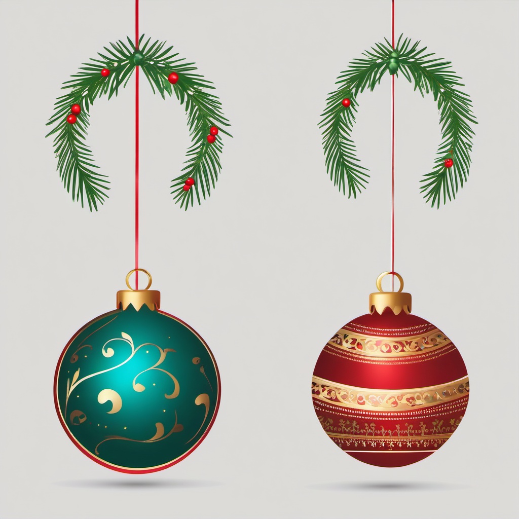 Christmas Ornament clipart - ornament with a jingle bell  color,minimalist,vector clipart