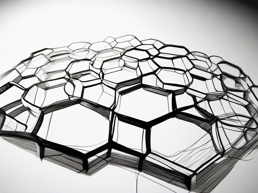 drawing of a honeycomb  minimal rough sketch scribbles,doodles,black and white