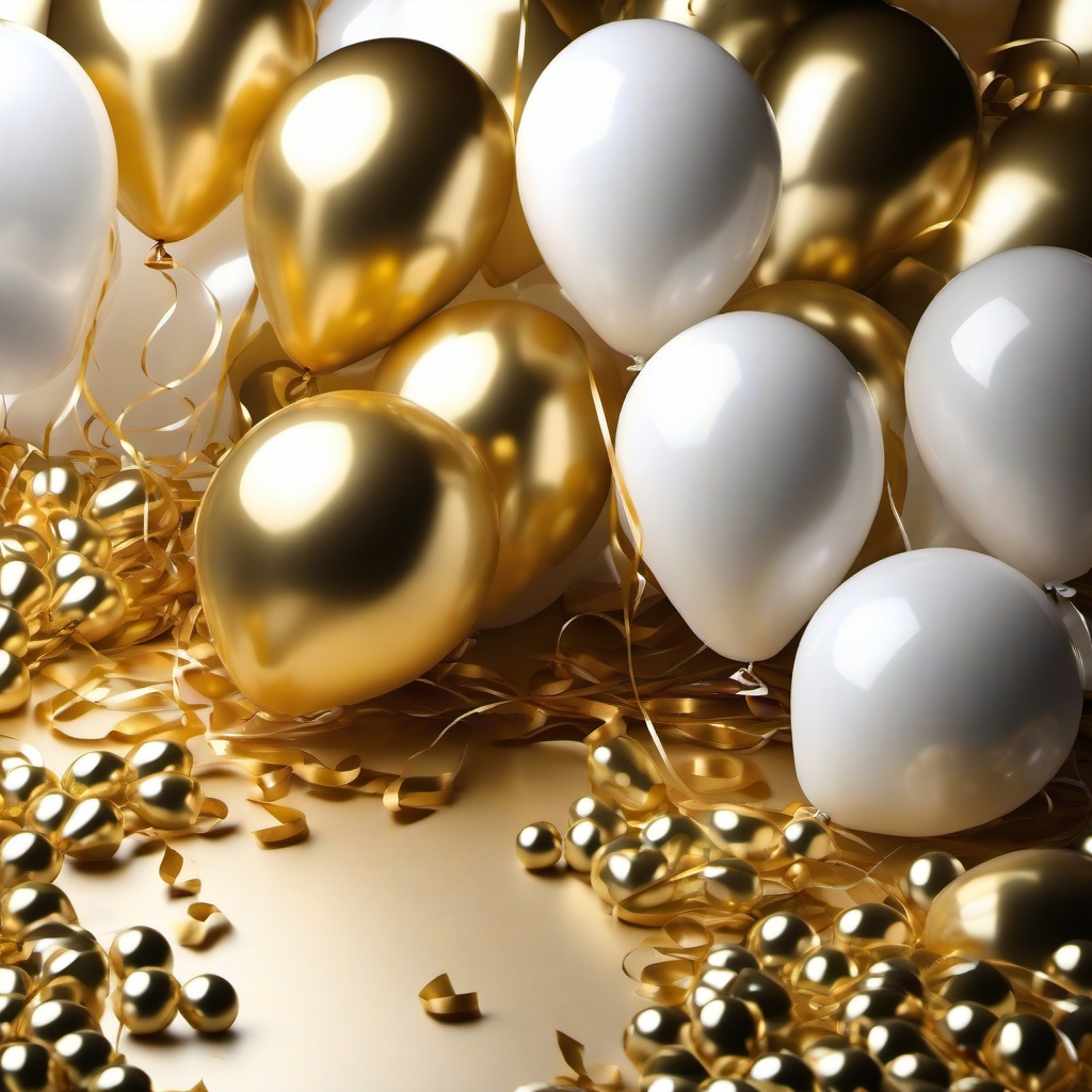 Party Background Wallpaper - gold and white balloons background  