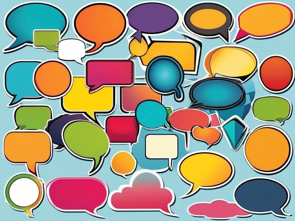 Speech bubble clipart - Speech bubble for dialogues and conversations,  color clipart, vector art