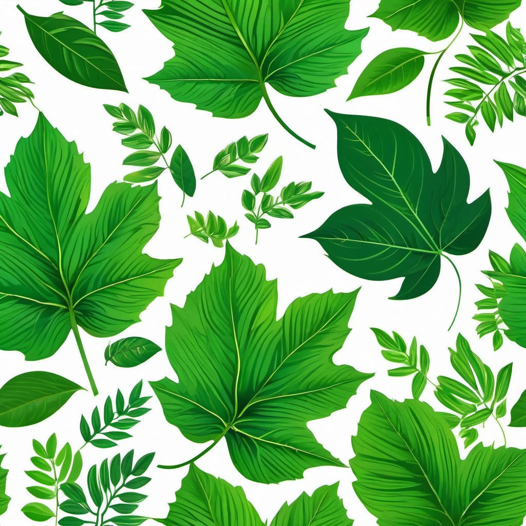 Green Leaf Clipart - A vibrant green leaf with intricate veins, the essence of nature's intricate design.  color clipart, minimalist, vector art, 