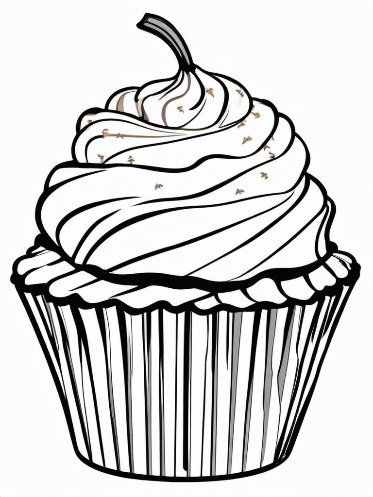 Cupcake Coloring Pages - Seasonal cupcakes (like pumpkin spice for fall)  simple coloring pages