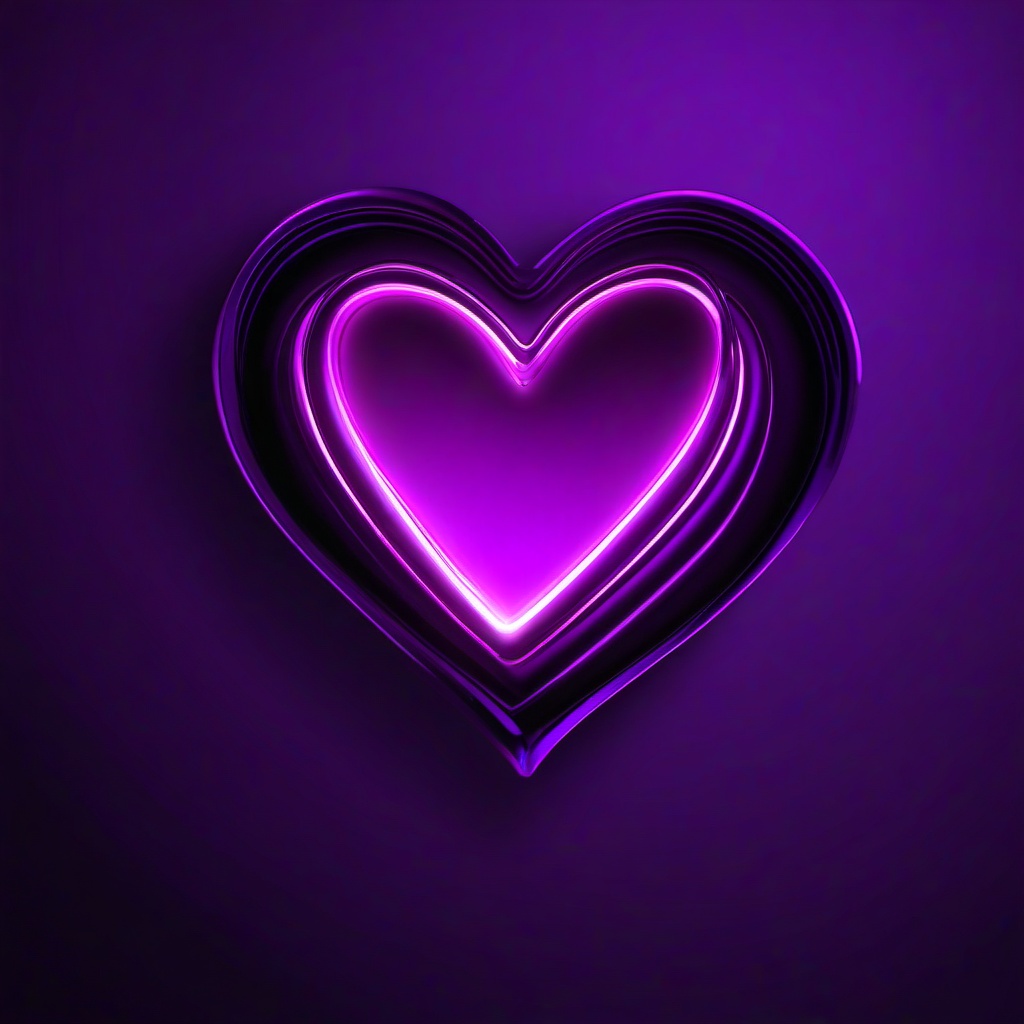 Heart Background Wallpaper - purple neon heart background  