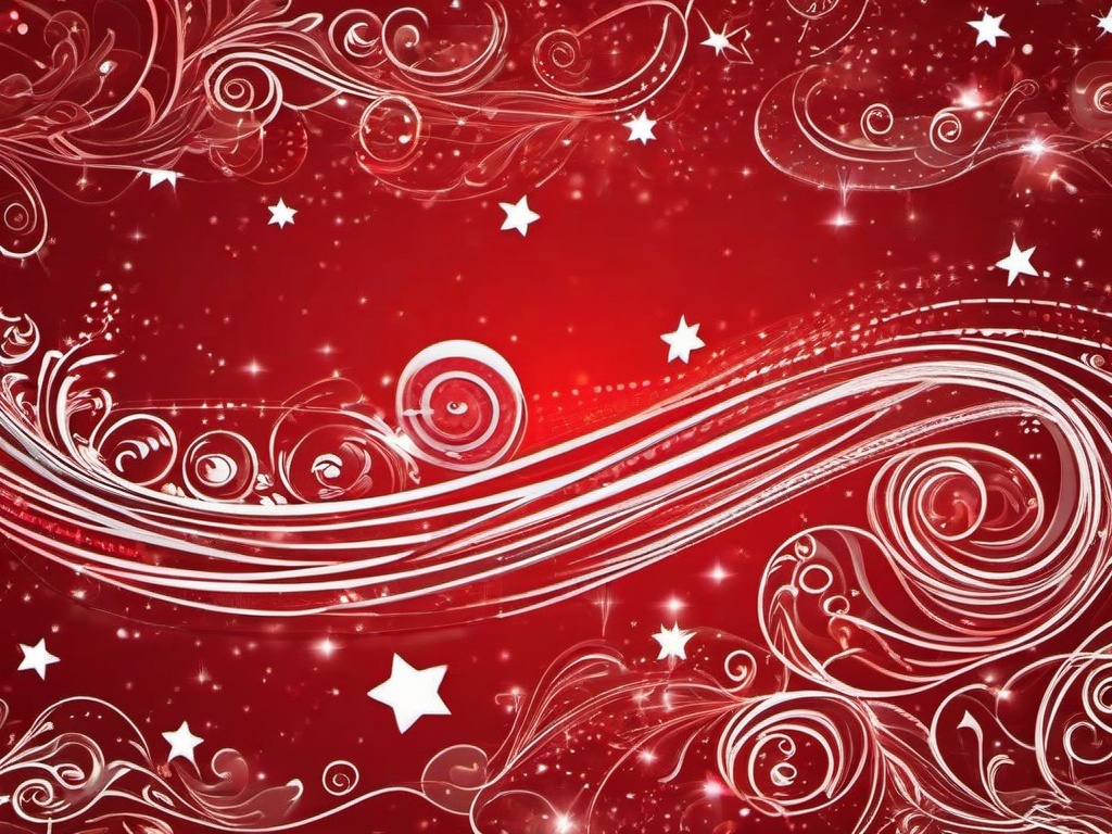 Animated Red Wallpaper-Playful red with animated doodles like stars and swirls  background wallpaper