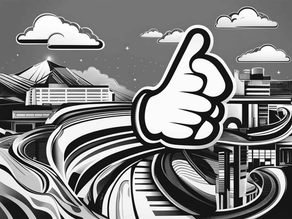 thumbs up clipart black and white 