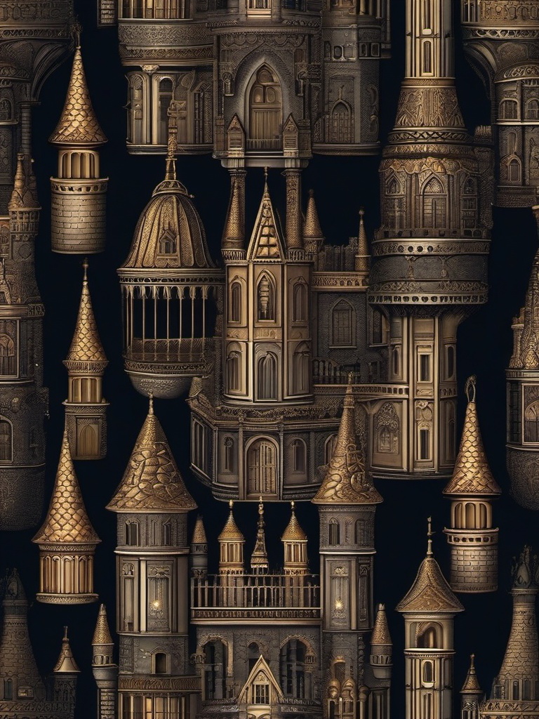 Enchanted Castle Mysteries Dark iPhone Wallpaper intricate details, patterns, wallpaper photo