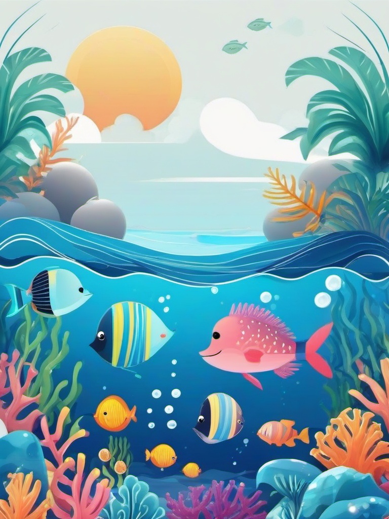 Cute Ocean Wallpaper - Ocean scenes with cute elements  ,mobile iphone background wallpaper