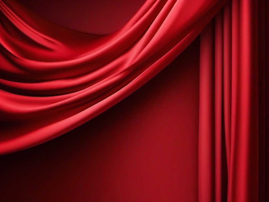 Curtain Red Background-Dramatic red with subtle curtain folds and soft shadows  background wallpaper