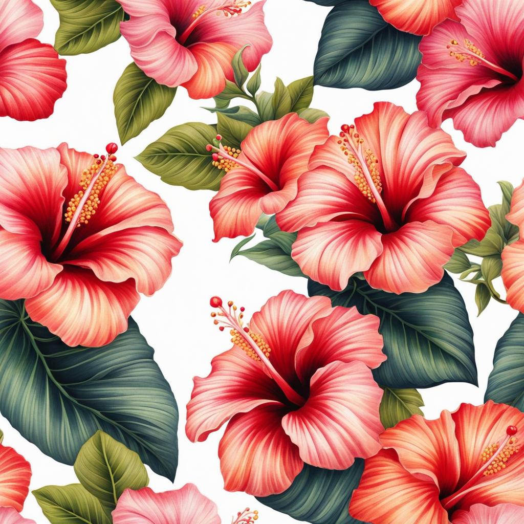 Hibiscus flower tattoo, Tattoos featuring the striking and tropical hibiscus flower.  vivid colors, white background, tattoo design