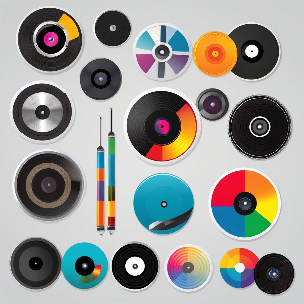 Record clipart - Record icon for recording audio and video,  color clipart, vector art