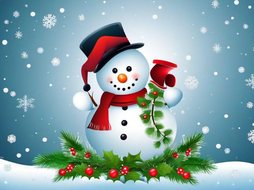 Christmas Wallpaper Snowman  