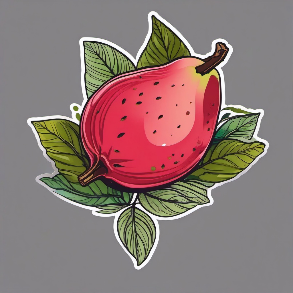 guava tattoo  simple vector color tattoo