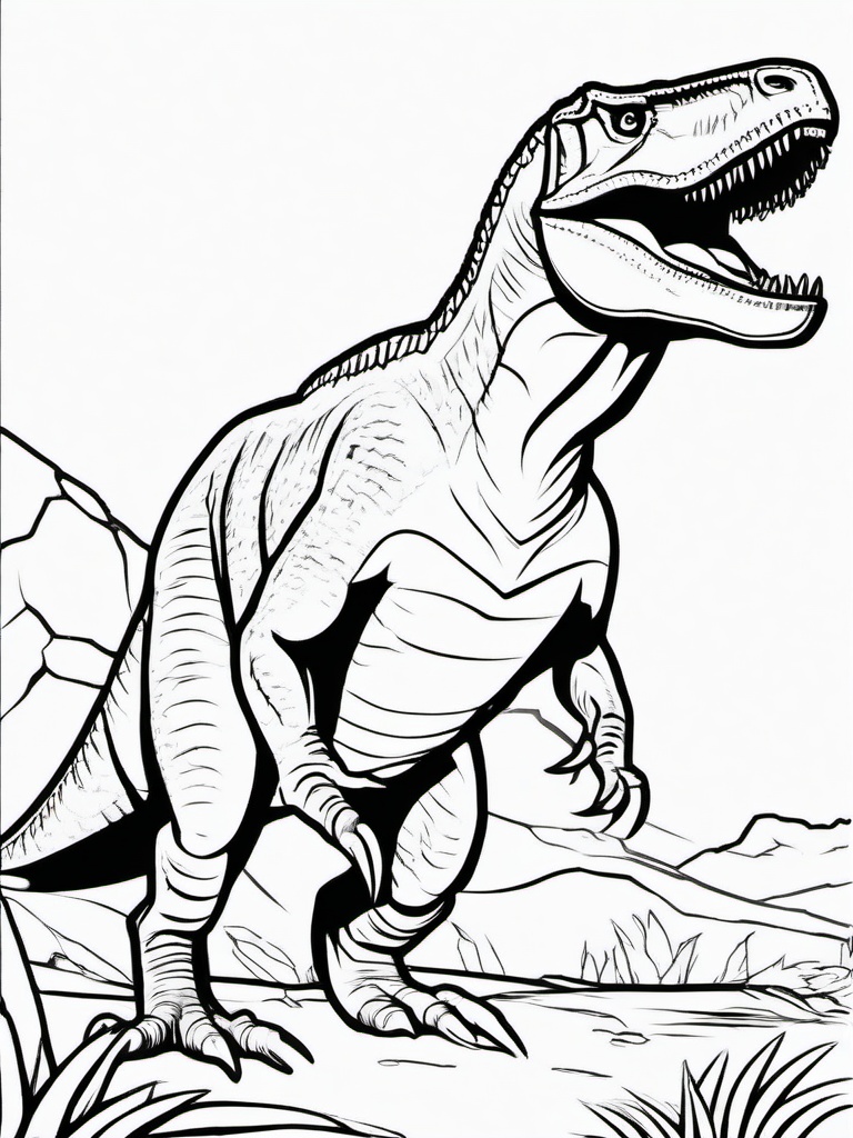 Megalosaurus Coloring Pages - Large Jurassic Carnivore  black outline printable coloring page