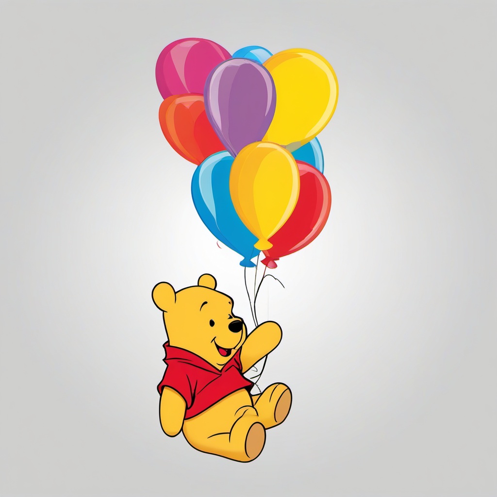 Winnie The Pooh clipart - Pooh with a balloon  vector clipart