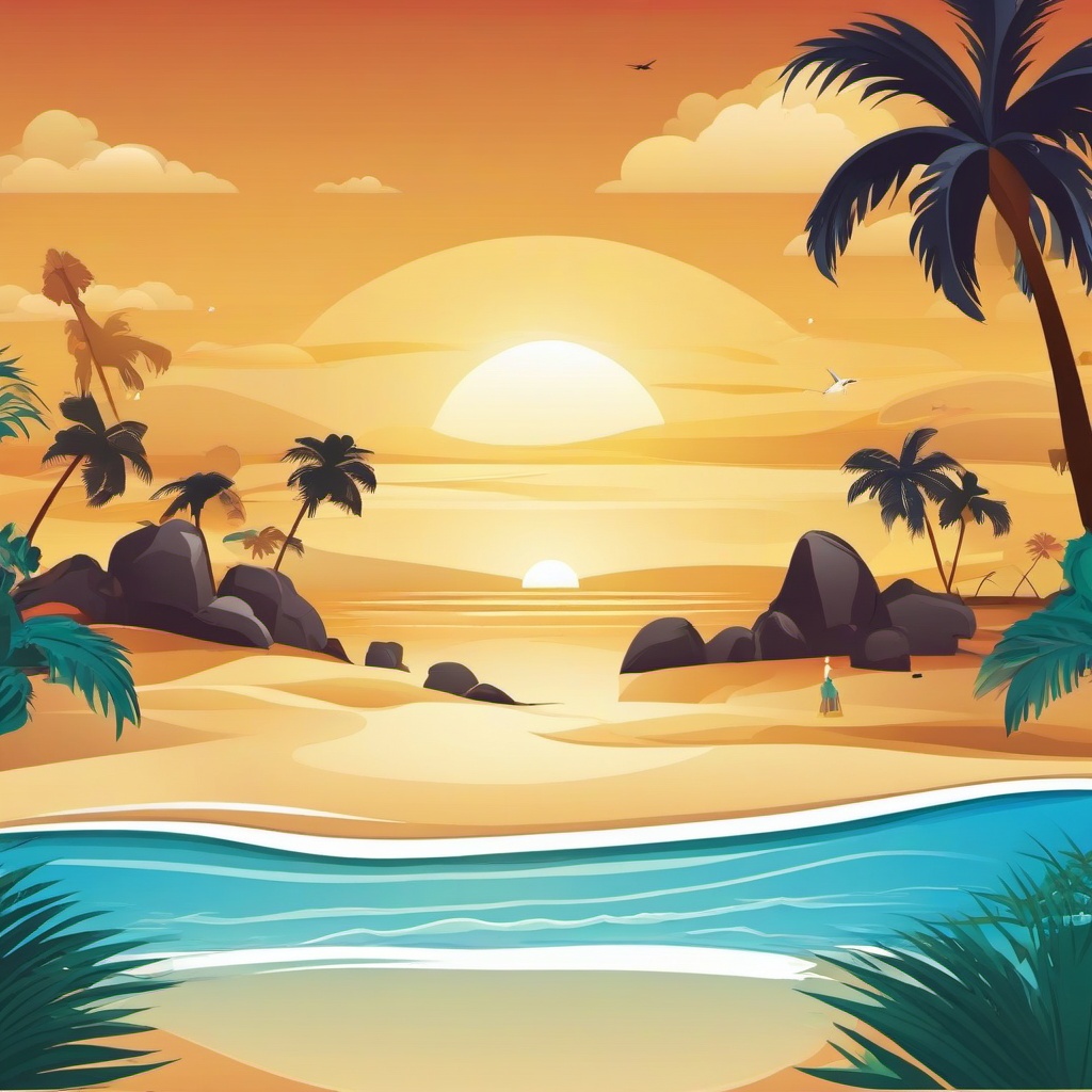 Beach background - beach background cartoon  